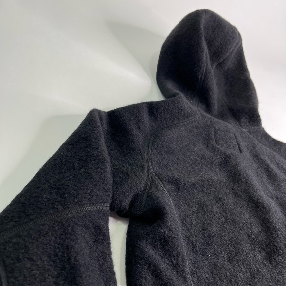 66 North Black Kaldi Arctic Wool-Blend Hooded Icelandic Zip-up Hoodie Sweater - Picture 14 of 16